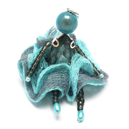Lady Rivoli Kit aqua jewelry making kit — DIY set with beads and instructions for creating handmade jewelry
