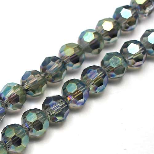 8mm crystal beads electric blue — faceted for jewelry making and beadwork