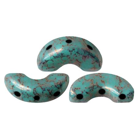 Arcos Puca Beads 10g - Opq Green Turquoise Bronze