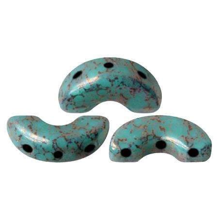 Arcos Puca Beads 10g - Opq Green Turquoise Bronze