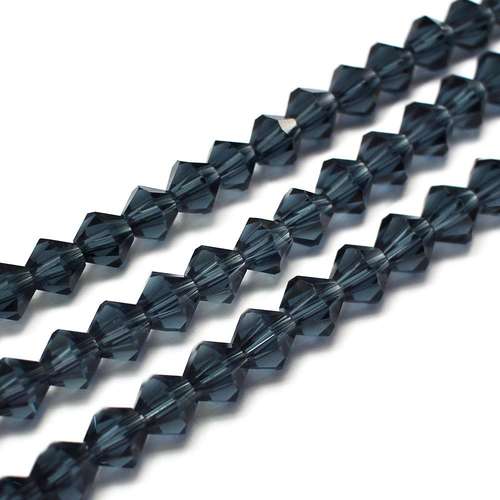 6mm crystal bicone beads montana — faceted for jewelry making and beadwork