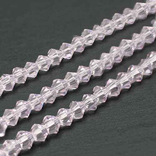 4mm crystal bicone beads pink — faceted for jewelry making and beadwork
