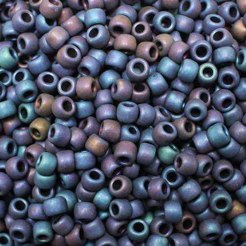 Toho Size 6 Seed Beads 10g - Frosted Metallic Nebula