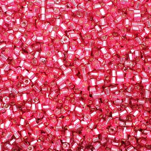 Toho Size 11 Hex Seed Beads 10g - Silver Lined Mauve