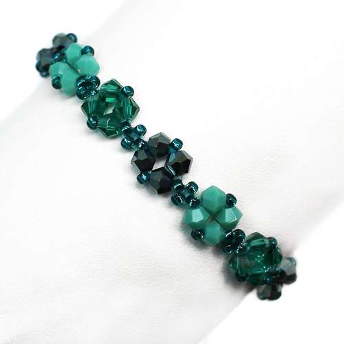 Pixie Bracelet Kit teal - makes 3 bracelet making kit — DIY set with beads and instructions for creating handmade jewelry