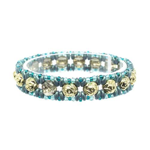 Caroline Rose Bracelet light gold bracelet making kit — DIY set with beads and instructions for creating handmade jewelry