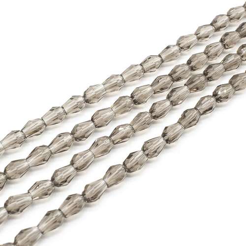 5mm crystal beads charcoal grey — faceted for jewelry making and beadwork