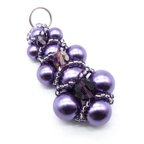 Victoria Pendant wisteria jewelry making kit — DIY set with beads and instructions for creating handmade jewelry