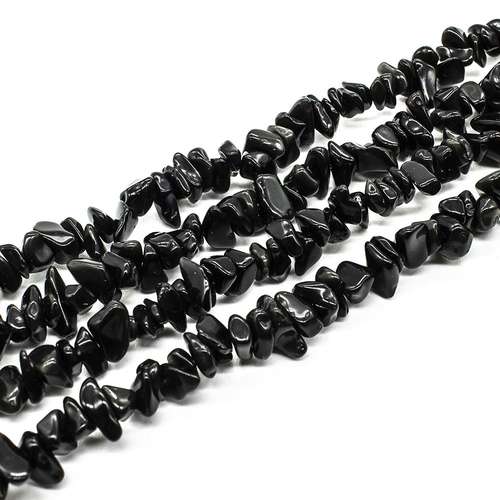 resin druzy bead black obsidan 32" string — sparkling cabochon-style stone ideal for jewelry making, pendants, and craft designs