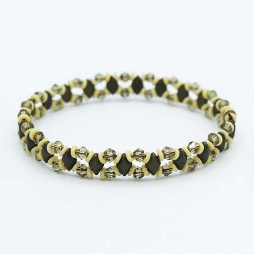 GemDuo Sparkle Bracelets grey green bracelet making kit — DIY set with beads and instructions for creating handmade jewelry