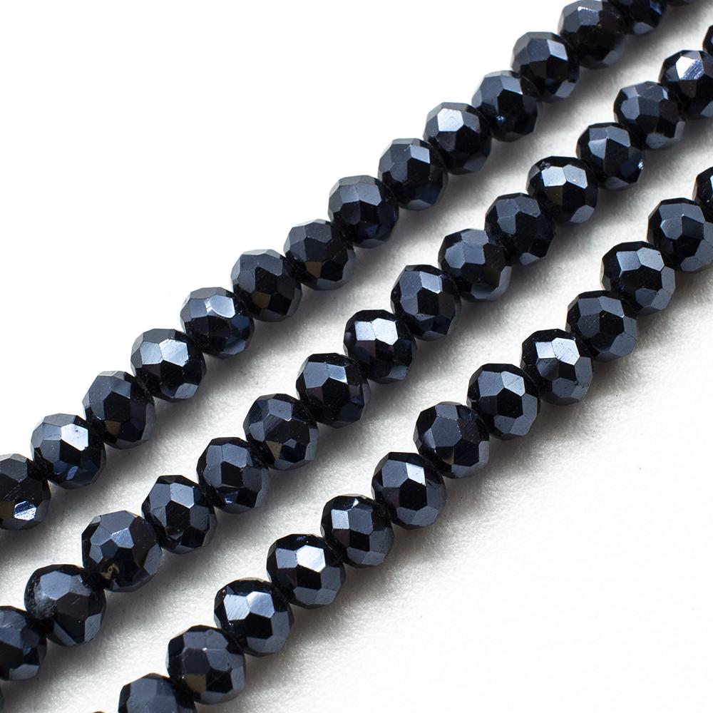4mm crystal beads hematite, pack of 130 — faceted for jewelry making and beadwork