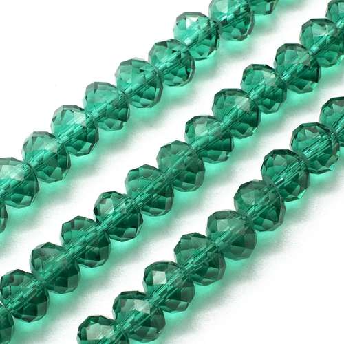 6mm crystal beads teal, pack of 100 — faceted for jewelry making and beadwork