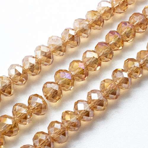 6mm crystal beads dark gold ab special — AB finish, faceted for jewelry making and beadwork