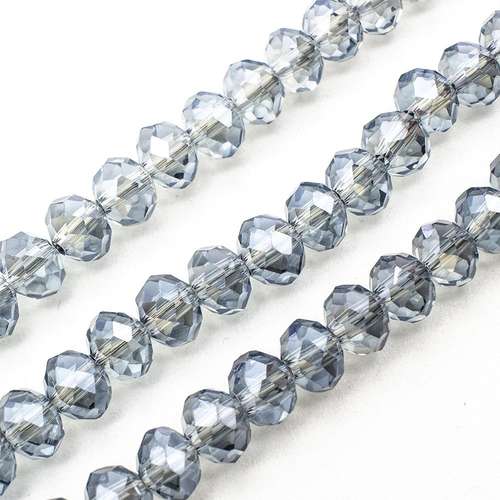 6mm crystal beads hint of blue, pack of 100 — faceted for jewelry making and beadwork