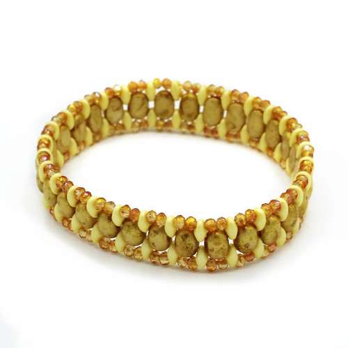 Elastic Samos Bracelet gold bracelet making kit — DIY set with beads and instructions for creating handmade jewelry