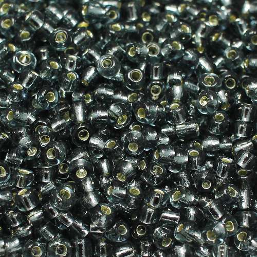 size 6 FGB glass seed beads dove grey — 50g pack, ideal for bead weaving, embroidery, and jewelry making