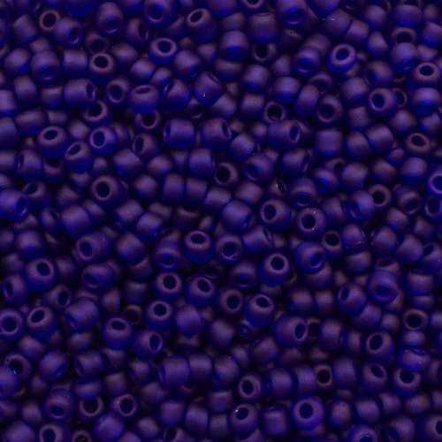 size 8 FGB glass seed beads frosted indigo — 50g pack, ideal for bead weaving, embroidery, and jewelry making