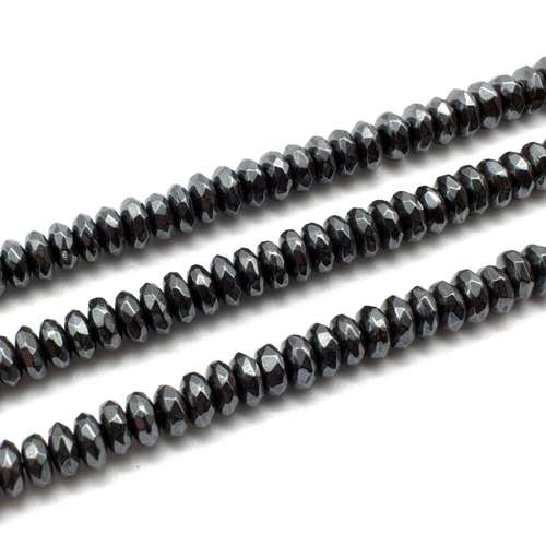 6x4mm hematite beads — for jewelry making, crafting, and beadwork projects