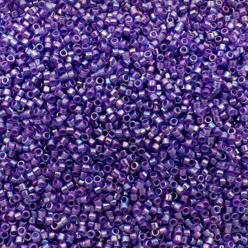 Toho Treasure Size 11 5g - Violet-Lined Crystal Rainbow