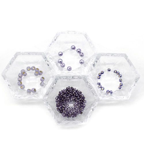 Flat Celini Rings Pack tanzanite jewelry making kit — DIY set with beads and instructions for creating handmade jewelry