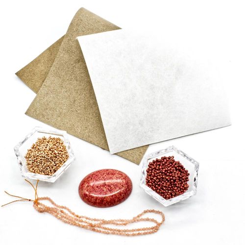 BC Week4/5 2022 - Bead Embroidery - Red Jasper
