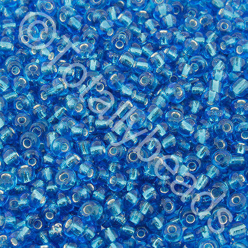 Seed Beads Silver Lined Turquoise - Size 8 100g