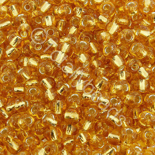 Seed Beads Silver Lined Gold - Size 6 100g