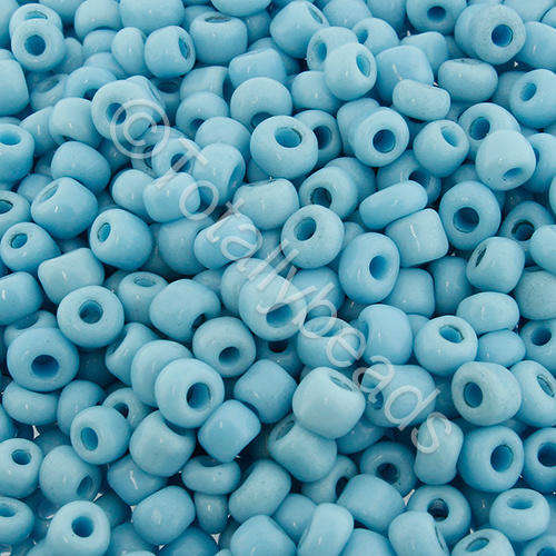 Seed Beads Opaque Turquoise - Size 6 100g