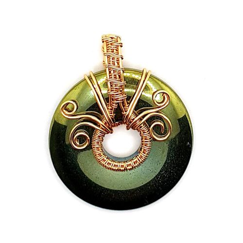 Nova Pendant Kit copper green jewelry making kit — DIY set with beads and instructions for creating handmade jewelry