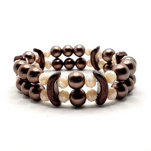 Venus Bracelet dark bronze bracelet making kit — DIY set with beads and instructions for creating handmade jewelry