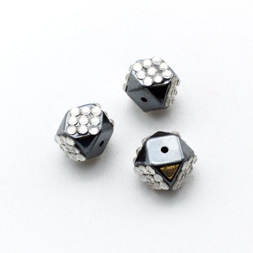 10mm hematite cube — for jewelry making, crafting, and beadwork projects
