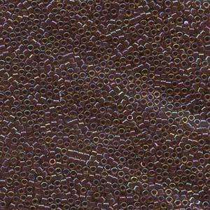 size 11 Miyuki Delica seed beads lined wine ab db061 5g — 5g pack, premium Japanese cylinder beads perfect for bead weaving, embroidery,…