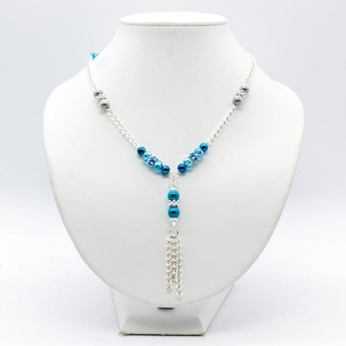 Esme Necklace aqua necklace making kit — DIY set with beads and instructions for creating handmade jewelry