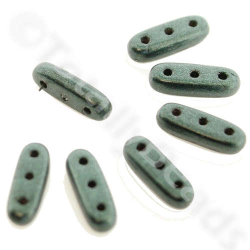 10mm Czech glass glass beads metallic suede dark forrest — pack of 30, high-quality two-hole beads ideal for jewelry making, bead weaving…