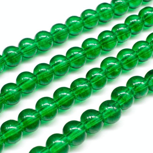 Crackle Beads Round 6mm Emerald Green 65pcs for jewellery making