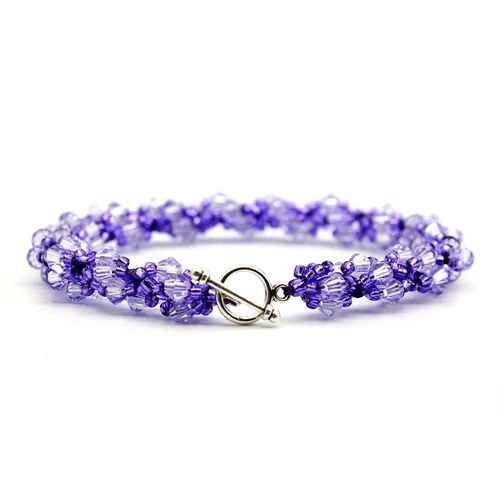 Seraphina Bracelet purple bracelet making kit — DIY set with beads and instructions for creating handmade jewelry