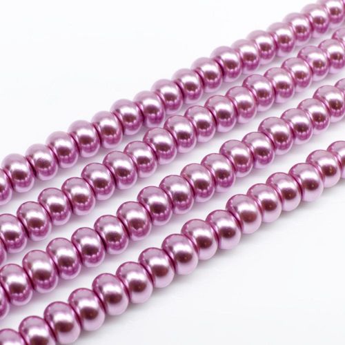 Glass Pearl Rondelle 3x5mm - Lilac
