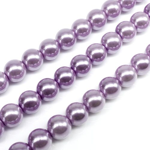 Glass Pearl Round Beads 8mm - Indigo Blue