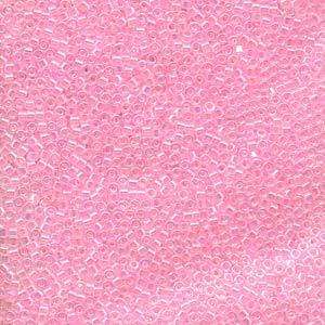size 11 Miyuki Delica seed beads lined pink ab db071 5g — 5g pack, premium Japanese cylinder beads perfect for bead weaving, embroidery,…