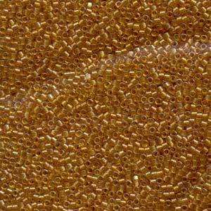 size 11 Miyuki Delica seed beads lined topaz ab db065 5g — 5g pack, premium Japanese cylinder beads perfect for bead weaving, embroidery,…