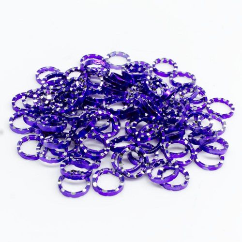 Aluminium Coloured Rings 10mm Lavender 10pcs for jewellery making