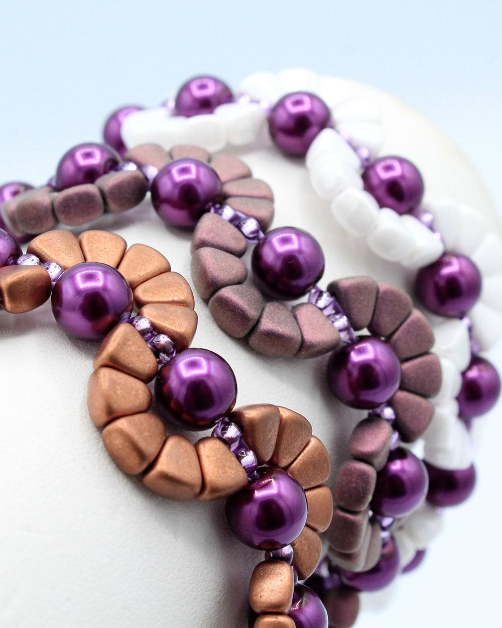 Maree Beaded Bracelet Make 3 frosted grape bracelet making kit — DIY set with beads and instructions for creating handmade jewelry