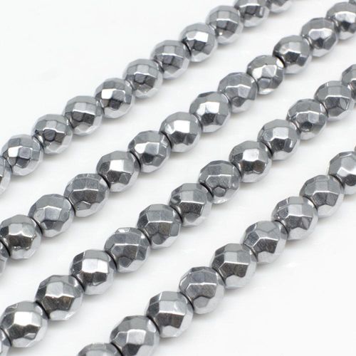 6mm hematite beads — for jewelry making, crafting, and beadwork projects