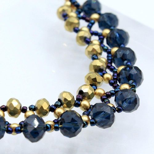 Christina Necklace antique sapphire necklace making kit — DIY set with beads and instructions for creating handmade jewelry