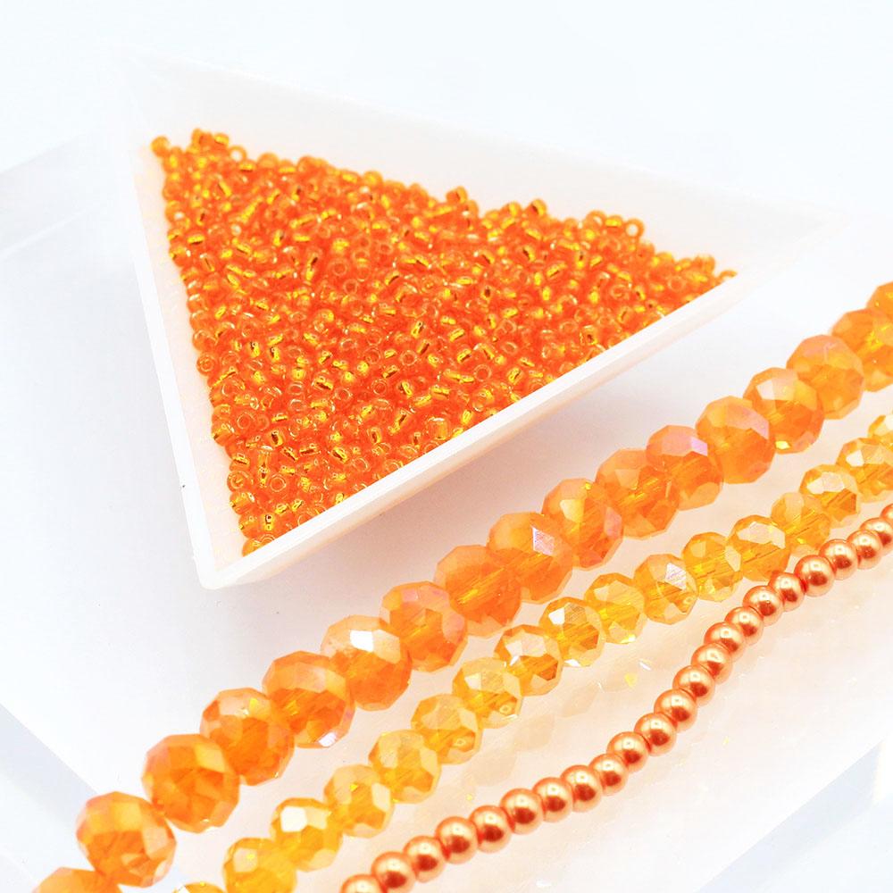 Christina Necklace tangerine ice necklace making kit — DIY set with beads and instructions for creating handmade jewelry