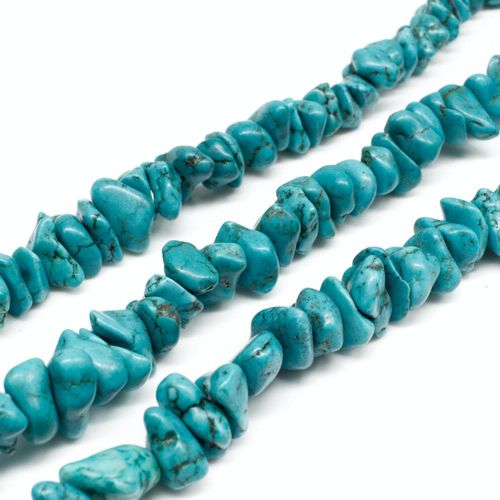 resin druzy bead turquoise howlite 16" string — sparkling cabochon-style stone ideal for jewelry making, pendants, and craft designs