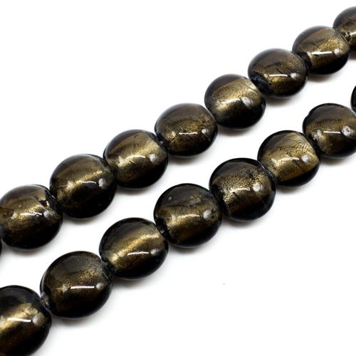Silver Foil Disc Beads 15mm 25pcs Grey for jewellery making