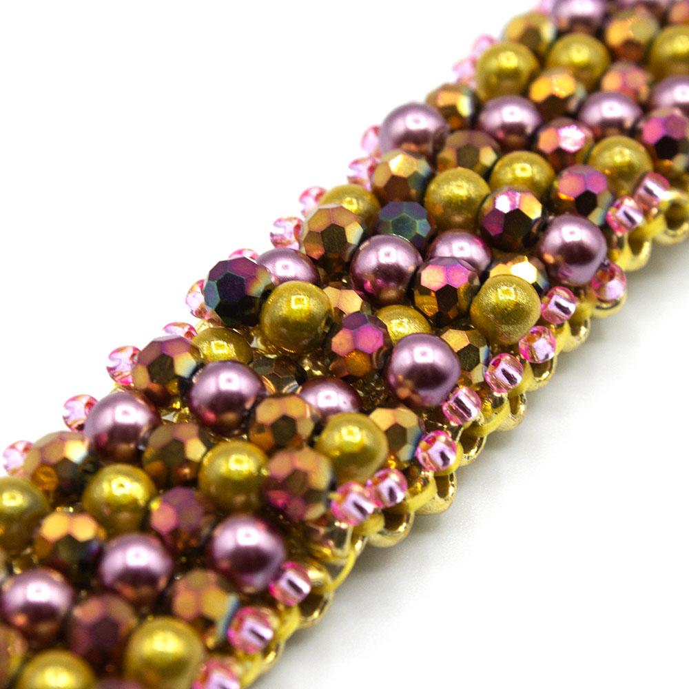 Aurelia Bracelet starlight pink bracelet making kit — DIY set with beads and instructions for creating handmade jewelry