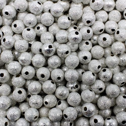 Stardust Beads 6mm Silver 16 pcs for jewellery making