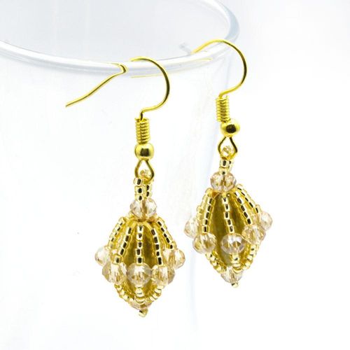 Elora Jewellery Set champagne gold jewelry making kit — DIY set with beads and instructions for creating handmade jewelry